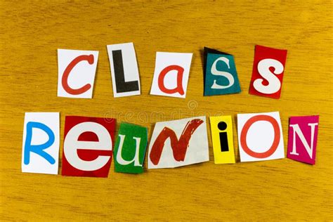 Class Reunion High School College Graduation Friends Celebration Information Stock Photo - Image ...