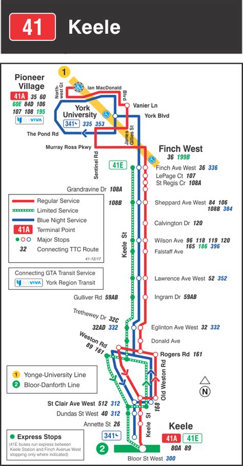 Transit Toronto Image: TTC 0000 41 Keele Map 20171217