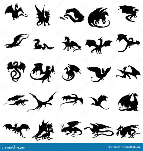 Dragon Silhouette Vector Illustration | CartoonDealer.com #4608756