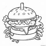 Hamburger Coloring Page 4860 3871 sketch template