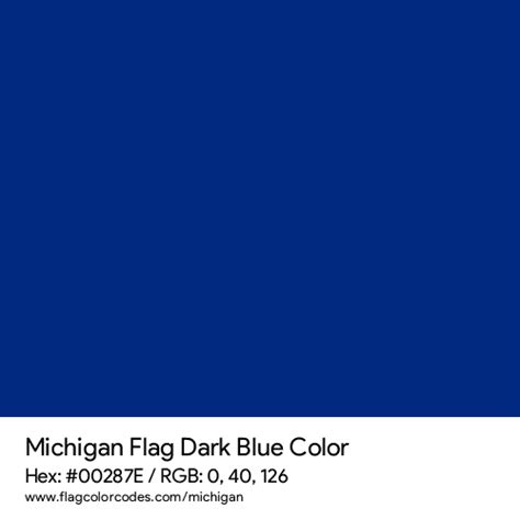 Michigan flag color codes