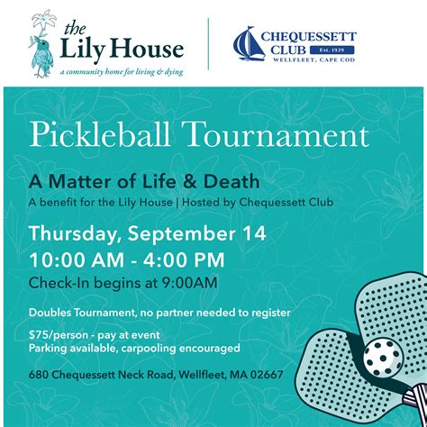 Pickleball Tournament Sept 14, 2023