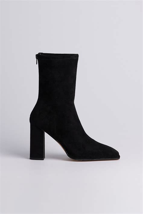 Squared Toe Soft Ankle Boots Black | NA-KD