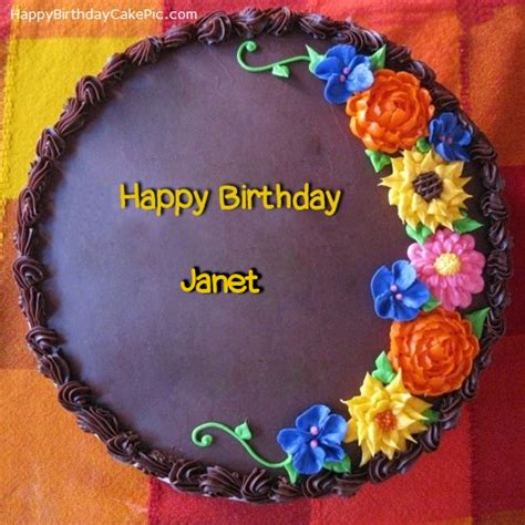 Awesome Flower Birthday Cake For Janet