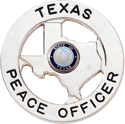 Circular Peace Officer Texas Badge