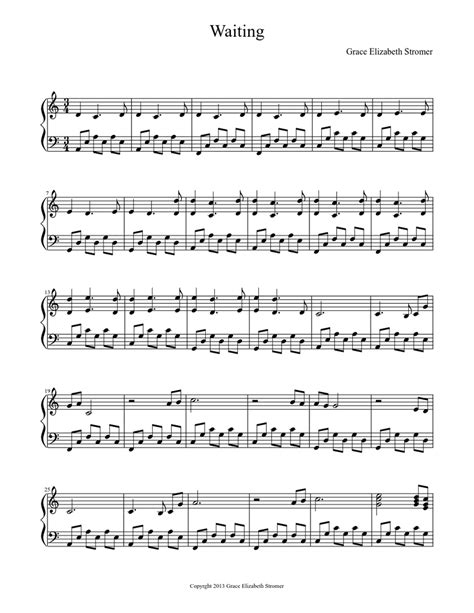 Waiting Sheet music | Download free in PDF or MIDI | Musescore.com