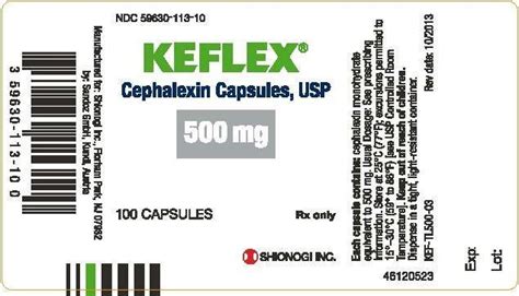 Keflex - FDA prescribing information, side effects and uses