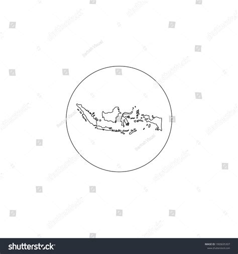 Indonesia Map Illustration Logo Icon Graphic Stock Vector (Royalty Free) 1900695307