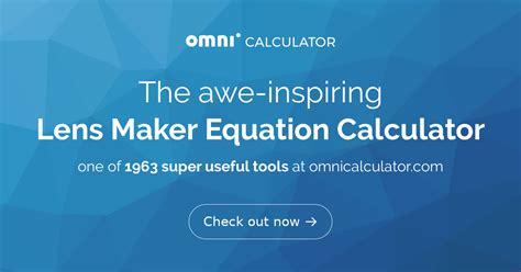 Lens Maker Equation Calculator