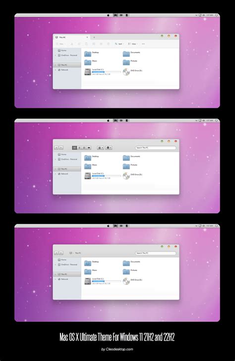 Mac OS X Ultimate Theme For Windows 11 22H2 - Cleodesktop