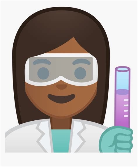 Woman Scientist Medium Dark Skin Tone Icon - Black Girl Scientist ...