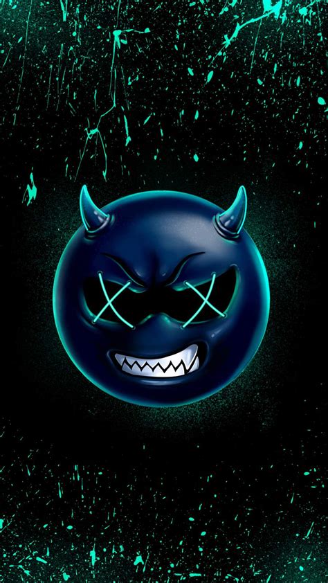 Devil Smile Emoji - iPhone Wallpapers