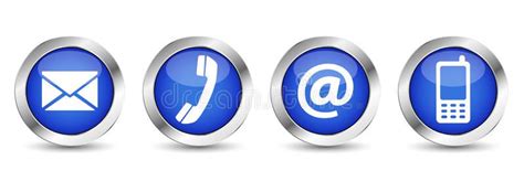 Web Contact Us Buttons. Contact us web buttons set with email, at ...