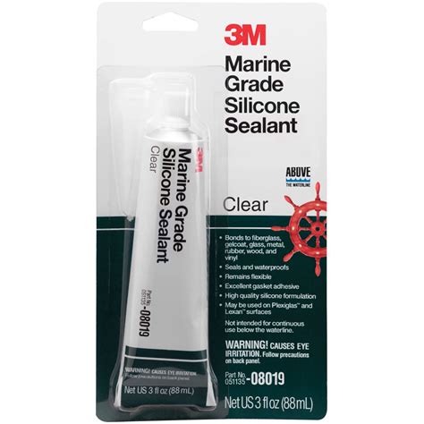 3M 08019 Marine Grade Silicone Sealant - Clear, 3 oz. - Walmart.com ...