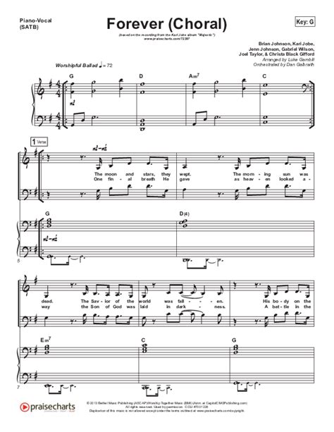 Forever (Choral Anthem SATB) Sheet Music PDF (Kari Jobe / Arr. Luke ...