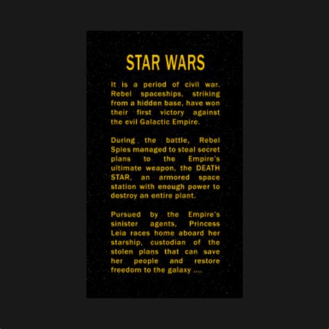 Star Wars Opening Crawl - Star Wars - T-Shirt | TeePublic