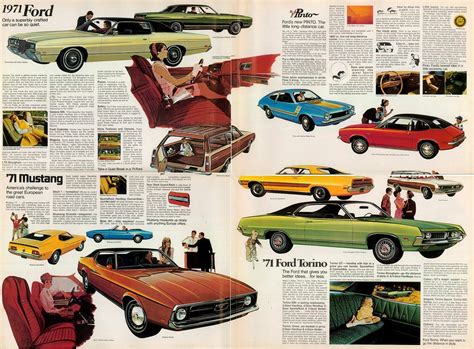 The 1971 Ford Models Brochure - Some Torinos on the bottom right ...