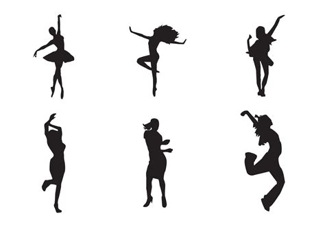 Free Vector Dancing Girl Silhouettes - Download Free Vector Art, Stock ...