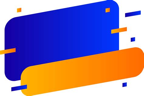 an orange and blue rectangle on a white background
