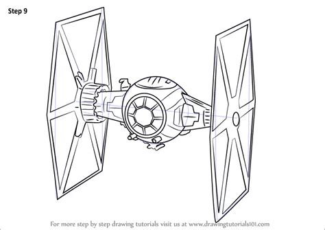 Learn How to Draw TIE Fighter from Star Wars - The Force Awakens (Star ...