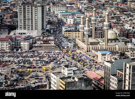 Skyline Of The Mega City Lagos, Nigeria Stock Photo - Alamy