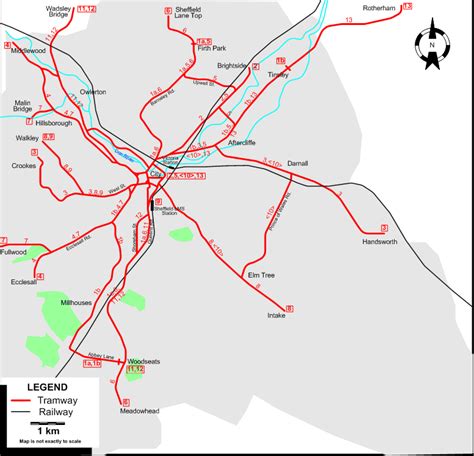 Supertram Sheffield Map