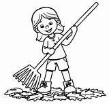 Rake Clipart Leaf Metal Template Clipground Coloring Colouring Pages  sketch template