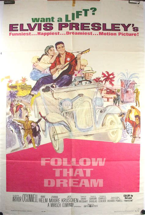 FOLLOW THAT DREAM, Elvis Presley Original 1 sheet Classic Comedy Movie Poster