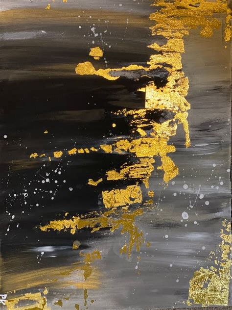 Black and gold abstract painting - Pk - Paintings & Prints, Abstract ...