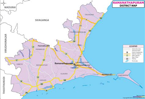 Ramanathapuram District Map