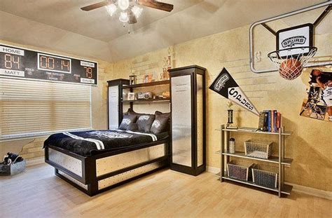 14 Awesome Basketball Themed Rooms For Your Youngsters | Basketball themed bedroom, Basketball ...