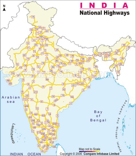 National Highways Map of India