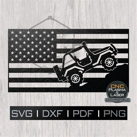 jeep outdoor monogram DXF files for CNC Plasma Laser cut Waterjet SVG ...