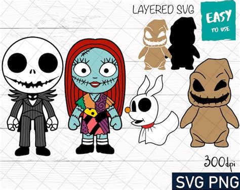 Baby Jack and Sally Bundle SVG Cricut Svg Clipart Layered - Etsy