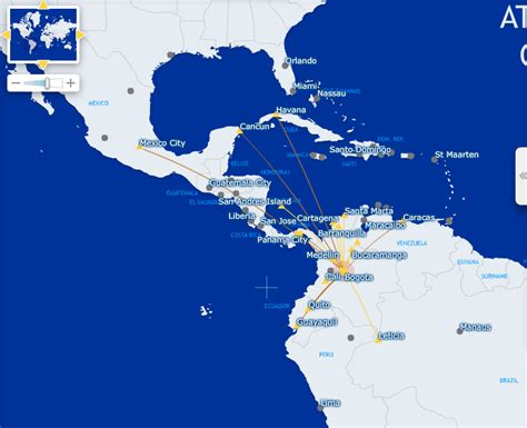 Copa Airlines Colombia route map