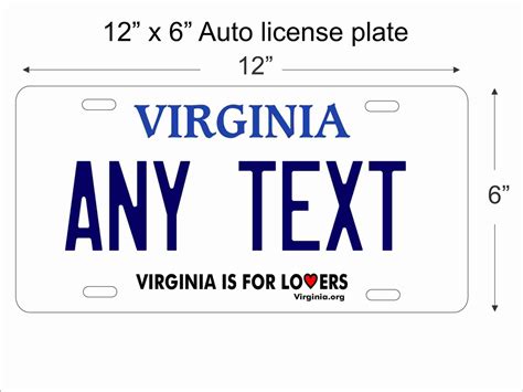 Virginia state replica License Plate personalized with your design ...