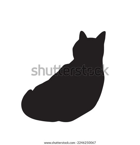 Silhouette Illustration Cat Lying Down On Stock Vector (Royalty Free) 2246250067 | Shutterstock