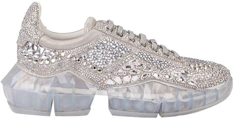 Jimmy Choo Diamond Crystal Sneakers - Lyst