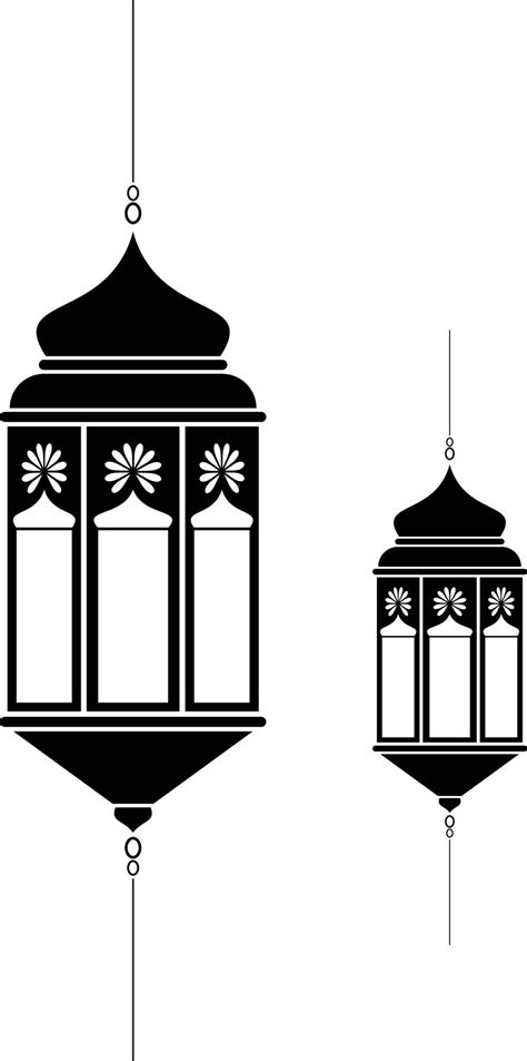 Clip art for Ramadan lantern in black color 19883178 Vector Art at Vecteezy