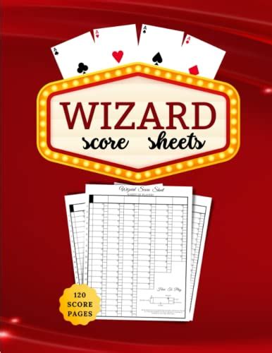 Wizard Score Sheets: Wizard Card Game Score Pads For scorekeeping , Wizard Cards , card score ...