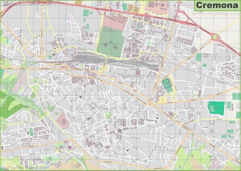 Large detailed map of Cremona - Ontheworldmap.com