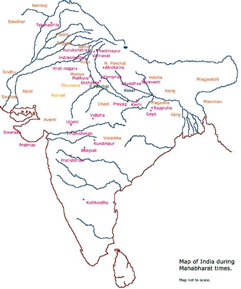 mahabharat.gif (628×754) | Map, Ancient history facts, Ancient india map