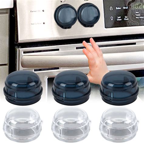 Gustave 6Pcs Gas Stove Knob Covers for Child Safety, Universal Oven ...