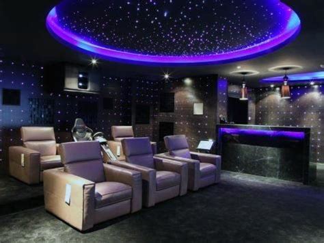 Top 40 Best Home Theater Lighting Ideas - Illuminated Ceilings and Walls