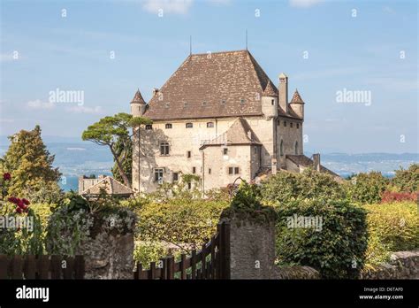 Yvoire, France - castle Stock Photo - Alamy