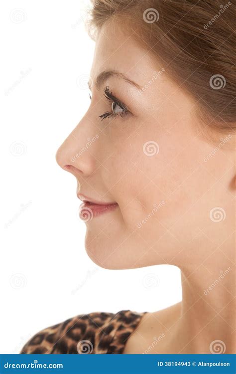 Woman Head Profile Look Side Smile Stock Photos - Image: 38194943