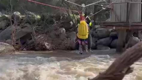 Californians Evacuated By Rope - Videos from The Weather Channel