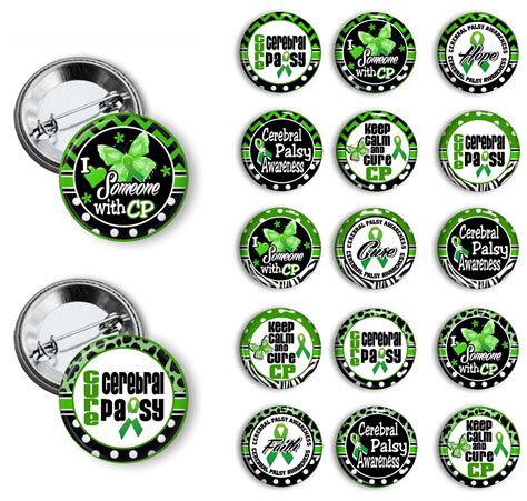 Green Ribbon Cerebral Palsy Awareness Pins Cerebral Palsy - Etsy ...