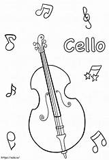 Cello Coloring Pages sketch template