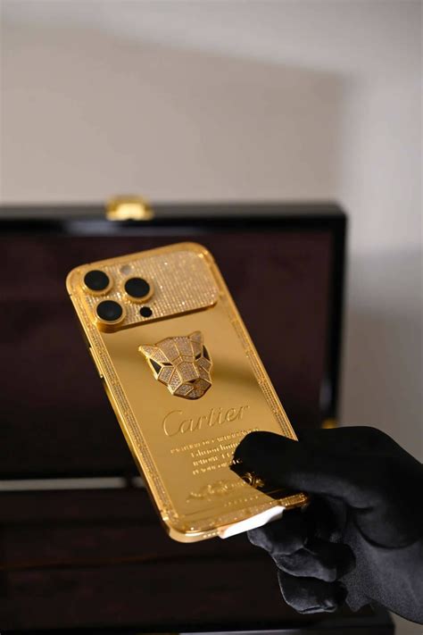 CUSTOMISED 24K GOLD IPHONE 14 PRO MAX 256GB CARTIER EDITION - Goodsdream